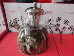 کتری و قوری استیل نوا طرح ماربل