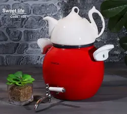 ست کتری قوری لعابی شیردارSWEET LIFE