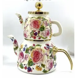 ست کتری و قوری لعابی Miss Betty مدل Göl Emaye