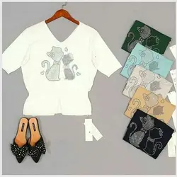 بلوز یقه هفت بافت