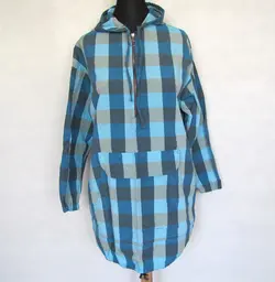 مانتو(شومیز) کلاه دار چهارخانه