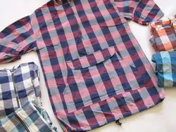 مانتو(شومیز) کلاه دار چهارخانه