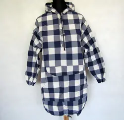 مانتو(شومیز) کلاه دار چهارخانه