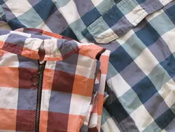 مانتو(شومیز) کلاه دار چهارخانه