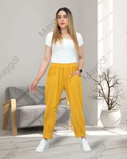 شلوار مام استايل الیاف طبیعی