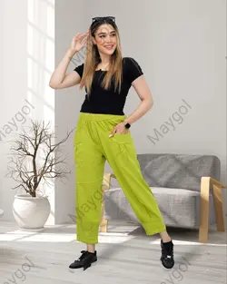 شلوار مام استايل الیاف طبیعی