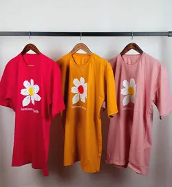 تیشرت سوپر نخ پنبه لانگ طرح گل