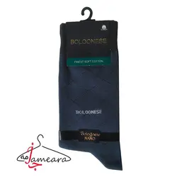 جوراب مردانه نخی سرمه‌ای | سایز 41 - 45 | فروشگاه اینترنتی جامه آرا