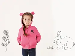 سوییشرت کلاهدار آستر با آستر پشمی (۱۲تا۲۴ماه)