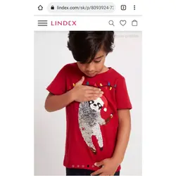 تیشرت بچگانه پولک برگردان بچگانه برند لیندکس سوئد(سایزبندی 6تا10 سال)