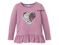 بلوز تمام پنبه‌ای پولک برگردان فروزن(۶تا۸سال)