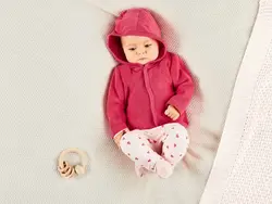 سوییشرت حوله‌ای کلاه‌دار نوزادی (۱۲تا۲۴ماه) - فروشگاه لباس جانان‌