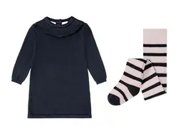 ست پیراهن و جورابشلواری نوزادی بافت(2تا6ماه)