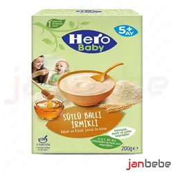 خرید، مشخصات و قیمت غذای کمکی شیر گندم عسل هروبیبی Hero Baby ✔️ janbebe