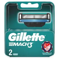 خرید، مشخصات و قیمت یدک تیغ اصلاح ۳ لبه 2 عددی ژیلت Gillette Mach ✔️ janbebe