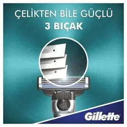 خرید، مشخصات و قیمت یدک تیغ اصلاح ۳ لبه 2 عددی ژیلت Gillette Mach ✔️ janbebe