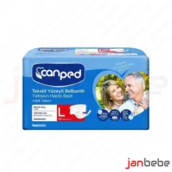 خرید، مشخصات و قیمت پوشک بزرگسال جان پد canpad چسبی لارج ۳۰ تایی canped ✔️ janbebe