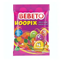 خرید، مشخصات و قیمت پاستیل مدل هوپیکس ببتو ۸۰ گرمی - BEBETO ✔️ janbebe