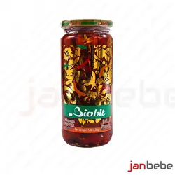 خرید، مشخصات و قیمت ترشی هالوپینو زرد و قرمز بایوبیت 500 گرمی ✔️ janbebe