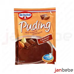 خرید، مشخصات و قیمت پودر پودینگ شکلاتی با بادام دکتر اوتکر Dr.Oetker ✔️ janbebe