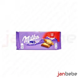 خرید، مشخصات و قیمت شکلات شیری با بیسکوییت ال یو میلکا – milka ✔️ janbebe