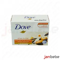خرید، مشخصات و قیمت صابون داو حاوی شی باتر و وانیل 100 گرم ✔️ janbebe
