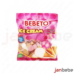 پاستیل ژله ای ببتو Bebeto آیس کریم ICE CREAM (120 گرمی)