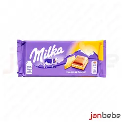 خرید، مشخصات و قیمت شکلات بیسکویتی با کرم شیر میلکا Milka ✔️ janbebe