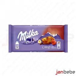 خرید، مشخصات و قیمت شکلات تمشکی میلکا 93 گرمی مدل Collage ✔️ janbebe