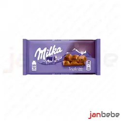 خرید، مشخصات و قیمت شکلات سه تکه میلکا 90 گرمی ✔️ janbebe
