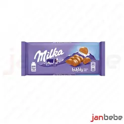 خرید، مشخصات و قیمت شکلات حبابی میلکا Milka با شیر آلپ ۱۰۰ گرم ✔️ janbebe