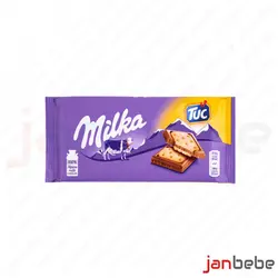 خرید، مشخصات و قیمت شکلات شیر ​​آلپای Milka TUC 87g ✔️ janbebe