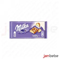 خرید، مشخصات و قیمت شکلات سفید مدل حبابی 95 گرمی میلکا Milka Bubbly ✔️ janbebe