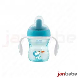 خرید، مشخصات و قیمت آبمیوه خوری ضد چکه چیکو Chicco سبز آبی ظرفیت 200 میلی لیتر ✔️ janbebe