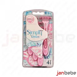 خرید، مشخصات و قیمت خودتراش زنانه ژیلت مدل simply venus بسته ۴ عددی ✔️ janbebe