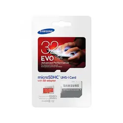کارت حافظه microSDHC سامسونگ مدل Evo Plus کلاس 10 استاندارد UHS-I U1 سرعت 80MBps همراه با آداپتور SD ظرفیت 32 گیگابایت | فروشگاه اینترنتی جانبی شو|بهترین قیمت لوازم جانبی موبایل
