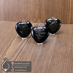 گردنبند عقیق قلبی حکاکی دعای و ان یکاد الذین | جواهرلوکس