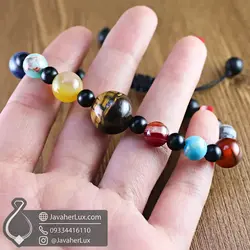 دستبند سیارات منظومه شمسی چند جواهر سنگ چاکرا جواهر لوکس