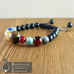 دستبند سیارات منظومه شمسی چند جواهر سنگ چاکرا جواهر لوکس