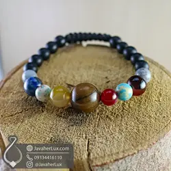 دستبند سیارات منظومه شمسی چند جواهر سنگ چاکرا جواهر لوکس