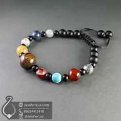 دستبند سیارات منظومه شمسی چند جواهر سنگ چاکرا جواهر لوکس