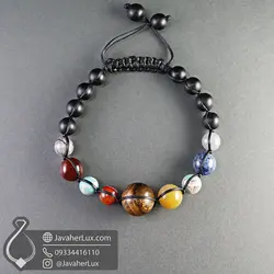 دستبند سیارات منظومه شمسی چند جواهر سنگ چاکرا جواهر لوکس