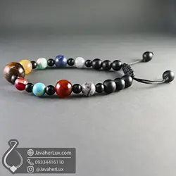 دستبند سیارات منظومه شمسی چند جواهر سنگ چاکرا جواهر لوکس