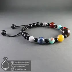 دستبند سیارات منظومه شمسی چند جواهر سنگ چاکرا جواهر لوکس