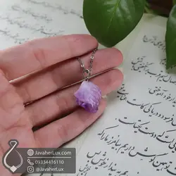 مدال آمیتیست سنگ راف طبیعی _ کد : 401005 | جواهر لوکس