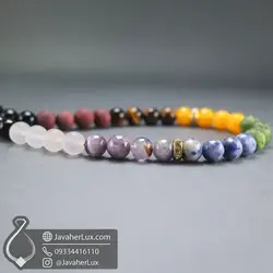 تسبیح هفت سنگ چاکرا پلاس جواهر لوکس 7 Chakra Mala 500090