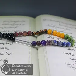 تسبیح هفت سنگ چاکرا پلاس جواهر لوکس 7 Chakra Mala 500090