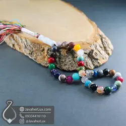 تسبیح احجار الشفا سنگ درمانی 7 چاکرا جواهر لوکس Ahjar Al-Shifa Tasbih