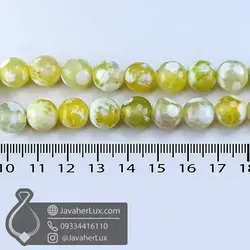 تسبیح عقیق زرد برفی 33 دانه تراش دار _ کد : 500087 | جواهر لوکس