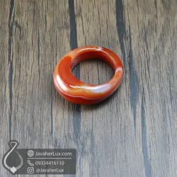 انگشتر تمام سنگ عقیق سلیمانی _ کد : 400677 | جواهر لوکس